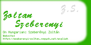 zoltan szeberenyi business card