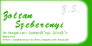 zoltan szeberenyi business card